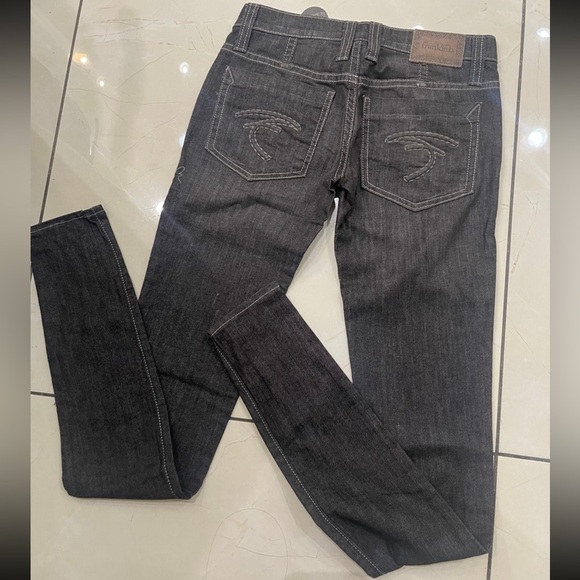NWOT Frankie b low rise skinny jeans with ribbon and zipper - Picture 3 of 7